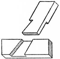 Fig. 37.—Oblique Dovetail
    Halving.