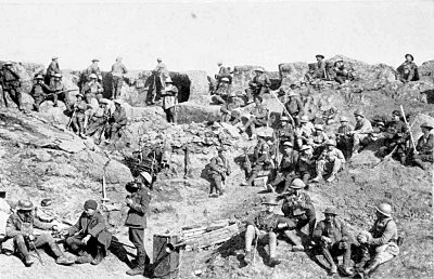 THE QUARRY FROM WHICH I CRAWLED TO FILM THE GERMAN TRENCHES IN FRONT OF ST. QUENTIN, 1917.
IT WAS ALSO THE POINT OF LIAISON BETWEEN THE BRITISH AND FRENCH ARMIES