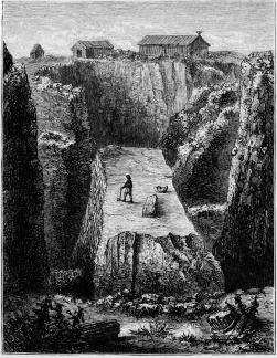 Page 200.

THE GREAT TOWER OF ILIUM.

Seen from the S.E.

THE top is 8 M. (26 ft.) below the surface of the Hill: the foundation
is on the rock 14 M. (46 ft.) deep: the height of the Tower is 20 feet.