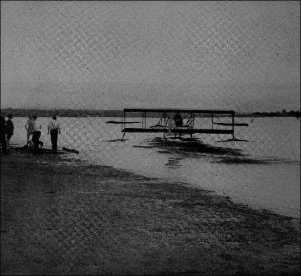 Curtiss' Hydro-Aeroplane at San Diego Getting under Way