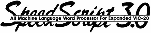 SpeedScript 3.0
